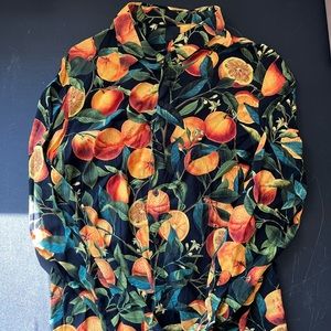 H&M Collared Shirt W/ Oranges